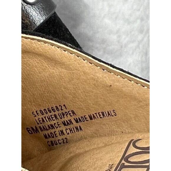 Sofft Suede Leather Studded Slip On Mule Clogs Block Heel Shoes Black Size 6 M - Picture 7 of 9